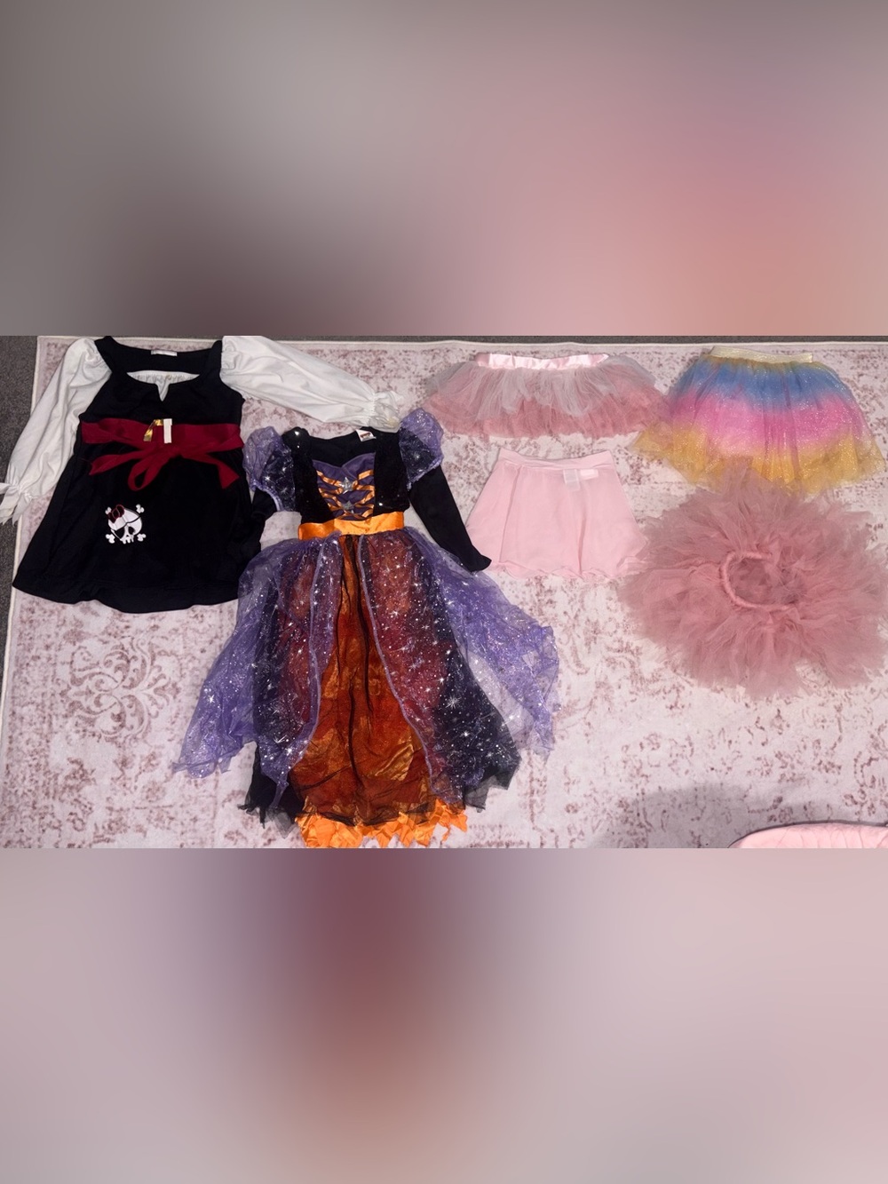 Girls 3T Dress Up Costume Bundle | Set of 6 | Princess, Witch & Pirate | Pretend